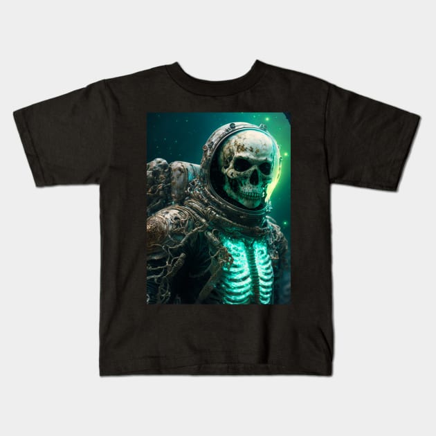 Skeleton astronaut Kids T-Shirt by Geek Culture